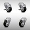 Service Caster 3 Inch SS Black Polyurethane Wheel Swivel Bolt Hole Caster Set with 2 Brake SCC SCC-SSBH20S314-PPUB-BLK-TLB-2-S-2 - alternate 1
